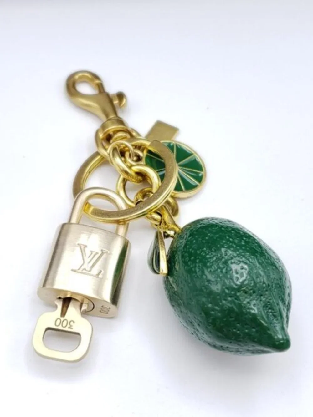 Louis Vuitton Authentic Gold Lock 🔒 Unbranded Lemon Keychain Charm for Bags